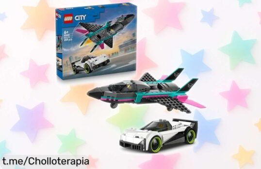 Pack LEGO City Jet y coche de juguete para carreras alucinantes, ¡rebajado a un precio loco para que los peques se diviertan sin parar!