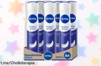 Pack ahorro de desodorante en spray NIVEA, 6 unidades por un precio regalado que te mantendrá fresco todo el día. No dejes pasar esta oportunidad y cuida tu aroma ya mismo.