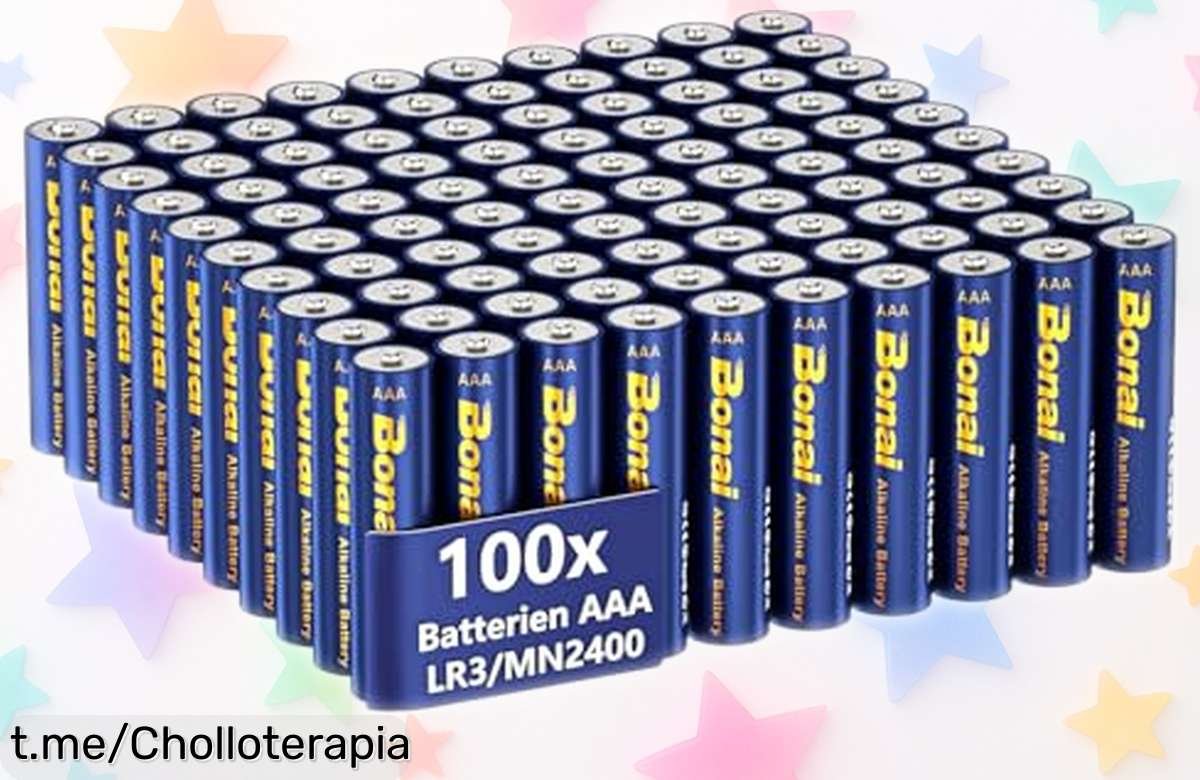 Pack de 100 pilas alcalinas AAA BONAI, ¡mantén tus gadgets funcionando al máximo con esta oferta loca que no puedes dejar pasar!