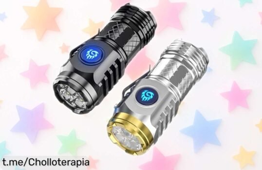 Pack de 2 minilinternas LED Hsthe Sea, un súper chollo recargable que ilumina tus aventuras a precio loco, ¡no te quedes sin ellas y enciende la diversión ya!