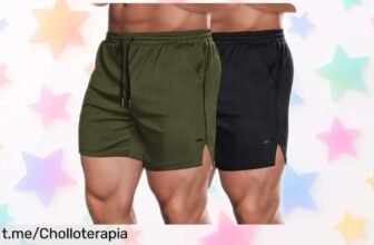 Pack de 2 pantalones cortos deportivos COOFANDY súper chollo para entrenar o correr, con cintura elástica y bolsillos ¡no te quedes sin ellos!