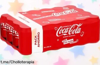 Pack de 24 latas de CocaCola original y Zero azúcar, ¡descuentazo brutal que te deja el pedido a precio de risa! No dejes pasar esta oportunidad para darle vidilla a tus planes.