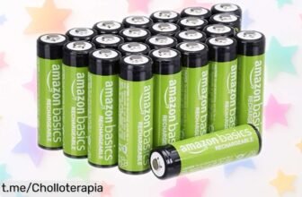 Pack de 24 pilas AA recargables Amazon Basics a precio loco para que nunca más te falten; carga mil veces y olvídate de las compras frecuentes, ¡aprovecha este ofertón ya!