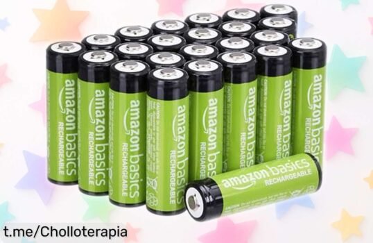 Pack de 24 pilas AA recargables Amazon Basics a precio loco para que nunca más te falten; carga mil veces y olvídate de las compras frecuentes, ¡aprovecha este ofertón ya!