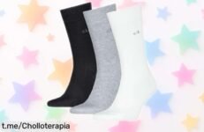 Pack de 3 calcetines Calvin Klein con talón reforzado, ¡a precio loco! No te quedes sin ellos y disfruta del confort en cada paso. Esta oportunidad no volverá.