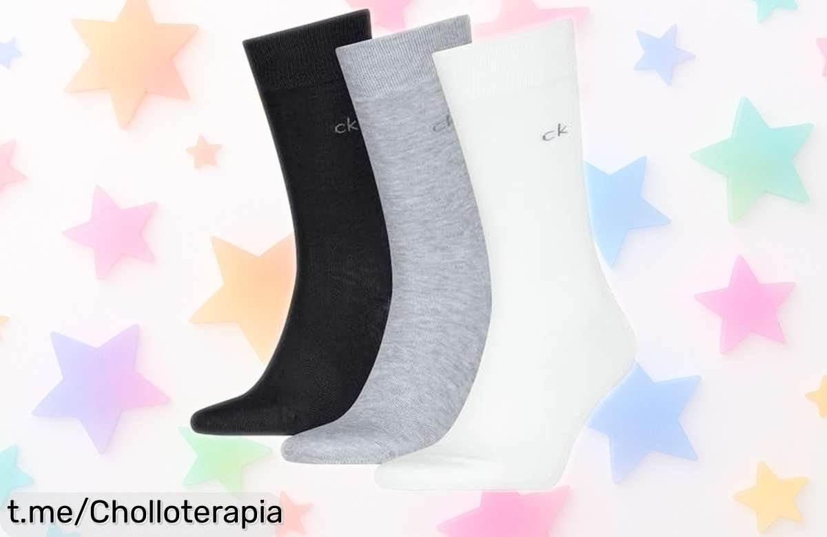 Pack de 3 calcetines Calvin Klein con talón reforzado, ¡a precio loco! No te quedes sin ellos y disfruta del confort en cada paso. Esta oportunidad no volverá.