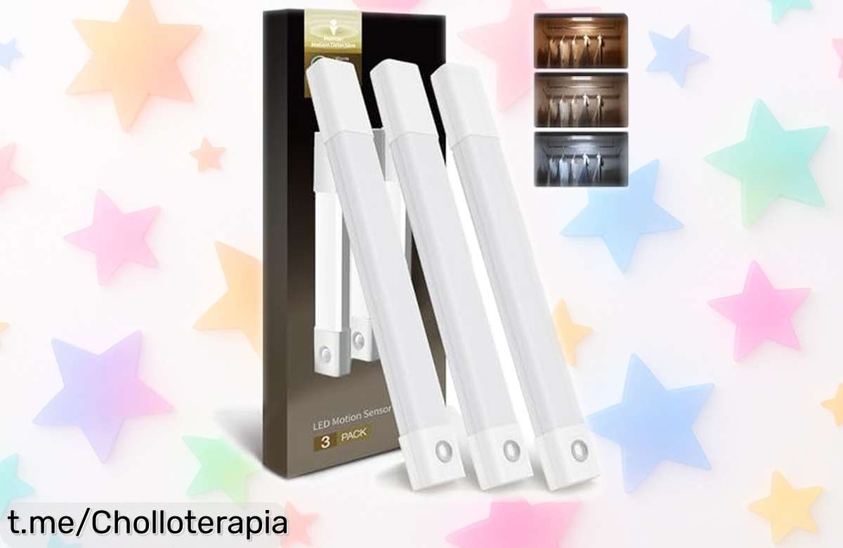 Pack de 3 luces LED EZVALO con sensor de movimiento y colores ajustables, ¡una oferta que no puedes dejar pasar para iluminar tu hogar!