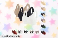 Pack de 3 sujetadores deportivos sin aros para mujer: chollo increíble que te abraza, con efecto push up y suave al tacto. ¡Siente la libertad y aprovecha esta oferta ya!