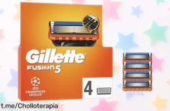 Pack de 4 recambios Gillette Fusion5 para un afeitado suave y preciso, ¡aprovecha este precio loco que no se ve todos los días y renueva tu rutina con confianza!