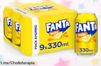 Pack de 9 latas de Fanta Limón a precio tirado, un sabor refrescante con pocas calorías para alegrar tus momentos. ¡No te quedes sin esta locura y disfruta ya!