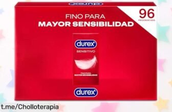 Pack de 96 condones Durex Sensitivo Suave con extra lubricación, ¡ofertón que hará vibrar tus noches! Placer y seguridad a un precio deslumbrante. ¡Consíguelo ya!