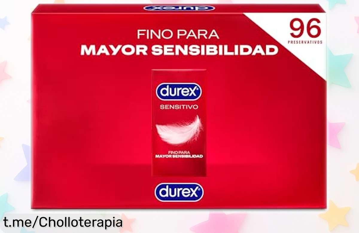 Pack de 96 condones Durex Sensitivo Suave con extra lubricación, ¡ofertón que hará vibrar tus noches! Placer y seguridad a un precio deslumbrante. ¡Consíguelo ya!