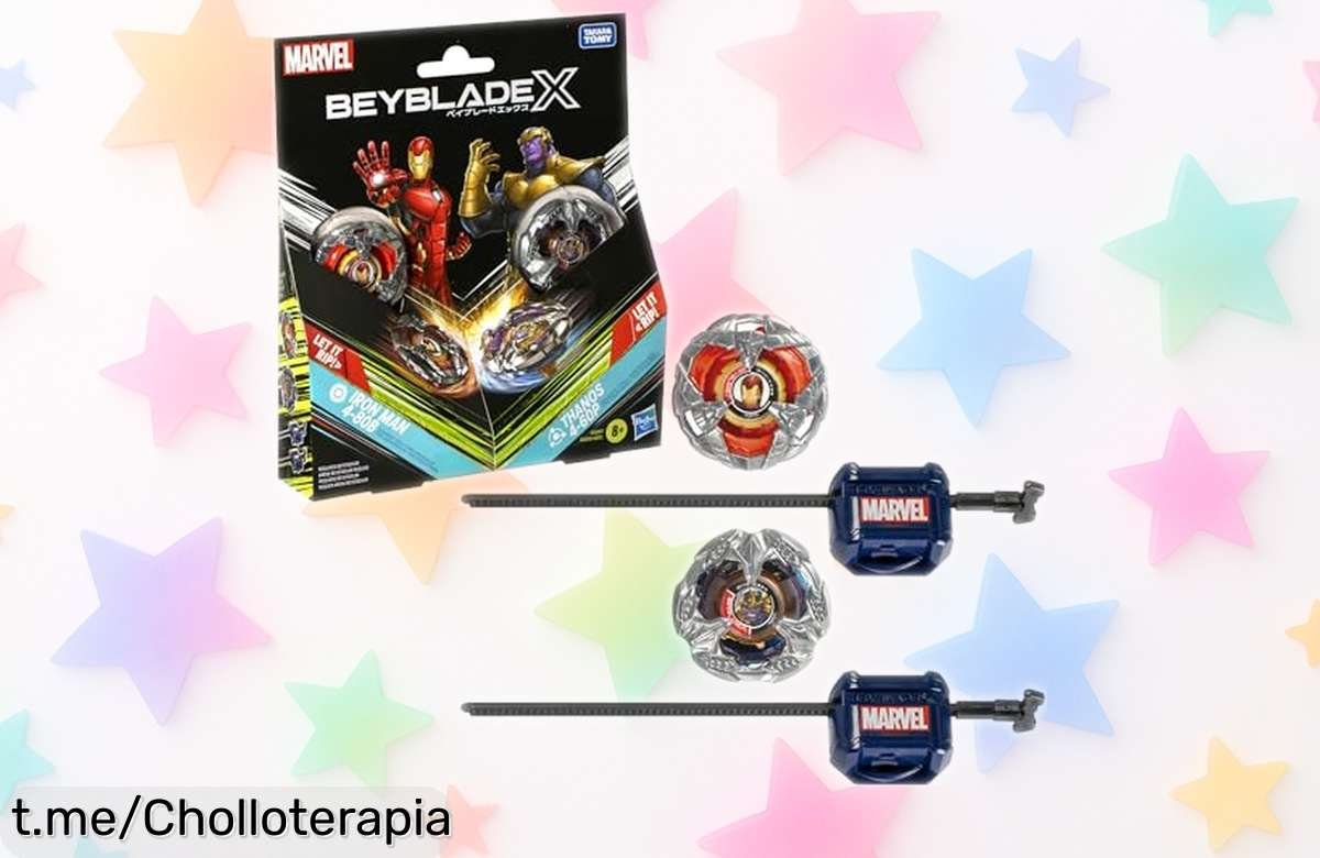Pack múltiple Beyblade X Marvel con Iron Man y Thanos, ¡rebajado para batallas veloces! No dejes pasar este super chollo que hará vibrar tu adrenalina ahora mismo.
