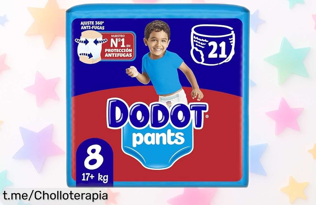 Pañales Dodot Bebé Pants, el chollo que necesitas: hasta 12 horas secos y ajuste total para que tus peques disfruten con la Patrulla Canina sin preocupaciones. ¡No te lo pierdas!