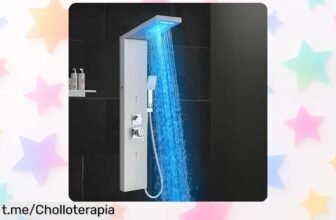 Panel de ducha LLFFSSDG con hidromasaje y luces LED a precio loco: convierte tu baño en un spa ¡No te quedes sin el tuyo y disfruta del bienestar ya!