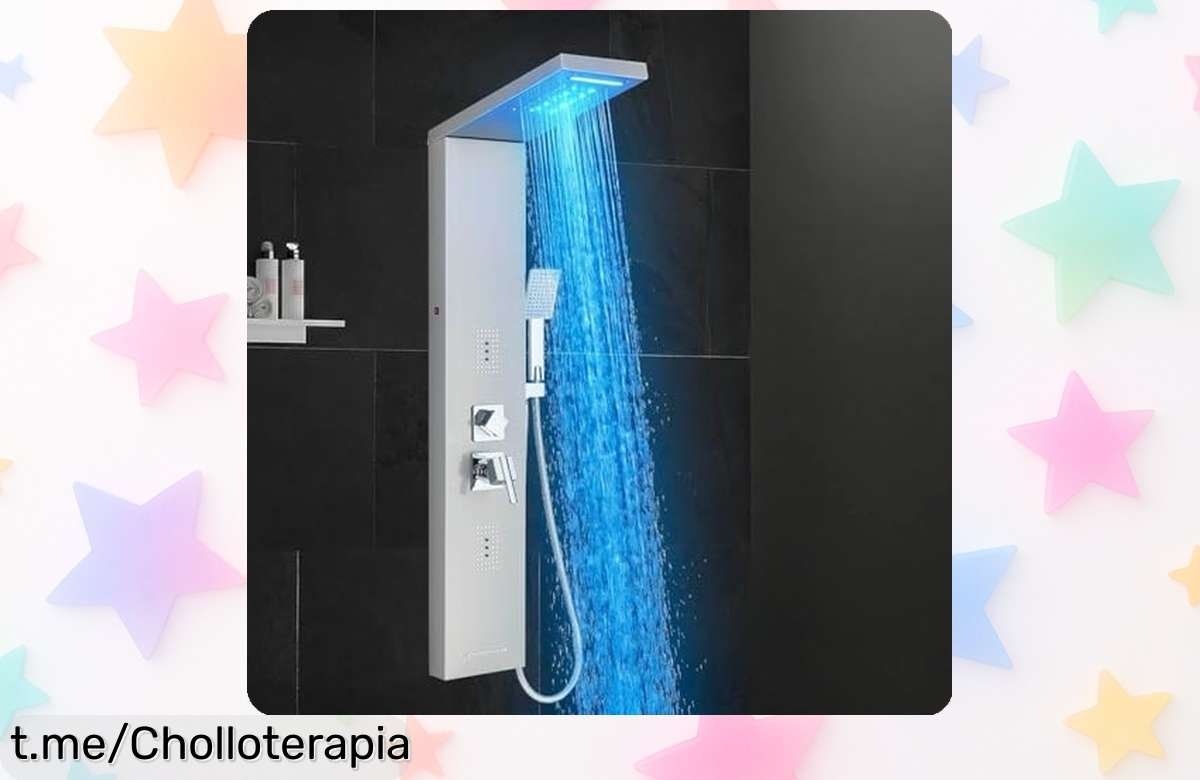 Panel de ducha LLFFSSDG con hidromasaje y luces LED a precio loco: convierte tu baño en un spa ¡No te quedes sin el tuyo y disfruta del bienestar ya!