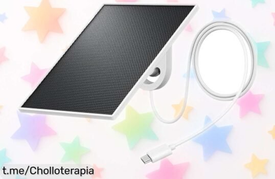 Panel solar GALAYOU para cámara de seguridad, ¡ofertón! Nunca te quedes sin batería; aprovecha el precio rebajado y mantén tu hogar protegido sin complicaciones.