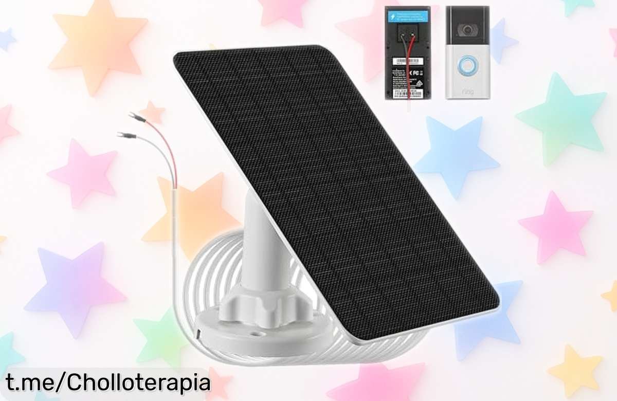 Panel solar con batería de 4000mAh para tu Ring Video Doorbell: ¡un ofertón que no puedes dejar pasar, mantén tu timbre activo todo el día sin preocupaciones!