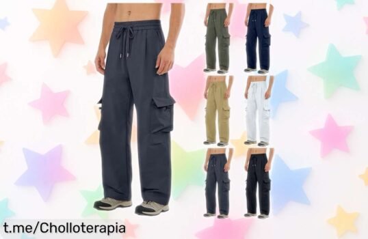 Pantalones cargo tácticos para hombre con bolsillo enorme a precio de ganga, no te quedes sin ellos y disfruta de la libertad que necesitas en tu día a día.