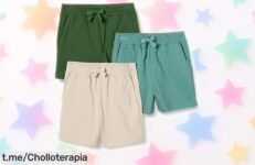 Pantalones cortos de algodón para niño Amazon Essentials en pack de 3 a precio loco, ideales para que los peques jueguen y disfruten cada momento del día. ¡Corre a por ellos antes de que se agoten!