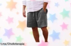 Pantalones cortos de hombre en algodón y lino, suave ligero y con cupón que rebaja el precio a risa, ¡aprovéchalos antes que se acaben!