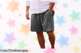 Pantalones cortos de hombre en algodón y lino, suave ligero y con cupón que rebaja el precio a risa, ¡aprovéchalos antes que se acaben!