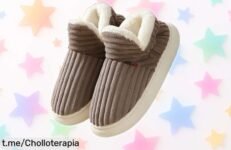 Pantuflas Misolin con plantilla viscoelástica y suela antideslizante, el chollo que necesitas para ir calentita, cómoda y con estilo. ¡No te las dejes escapar!