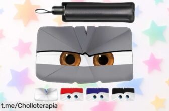 Parasol universal para coche con diseño molón, el ofertón que te protege del calor y se guarda fácil en su bolsa práctica, ¡no dejes pasar esta oportunidad increíble!