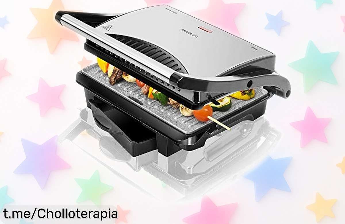 Parrilla eléctrica Cecotec Rock’nGrill 1000: el chollazo que limpia y cocina fácil, ¡con potencia a raudales para disfrutar cada bocado al instante!