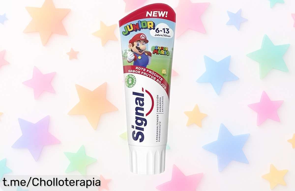 Pasta de dientes Signal Junior con sabor a frutos rojos, un chollazo que hará sonreír a tus peques y cuidará sus dientes todo el día. ¡No te lo pierdas!