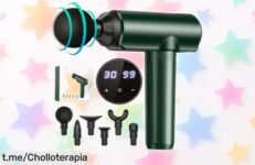 Pistola de masaje muscular Lefity con 6 cabezales y pantalla LCD a precio de escándalo, ¡dale a tus músculos el cuidado que merecen antes que se agote esta oportunidad!