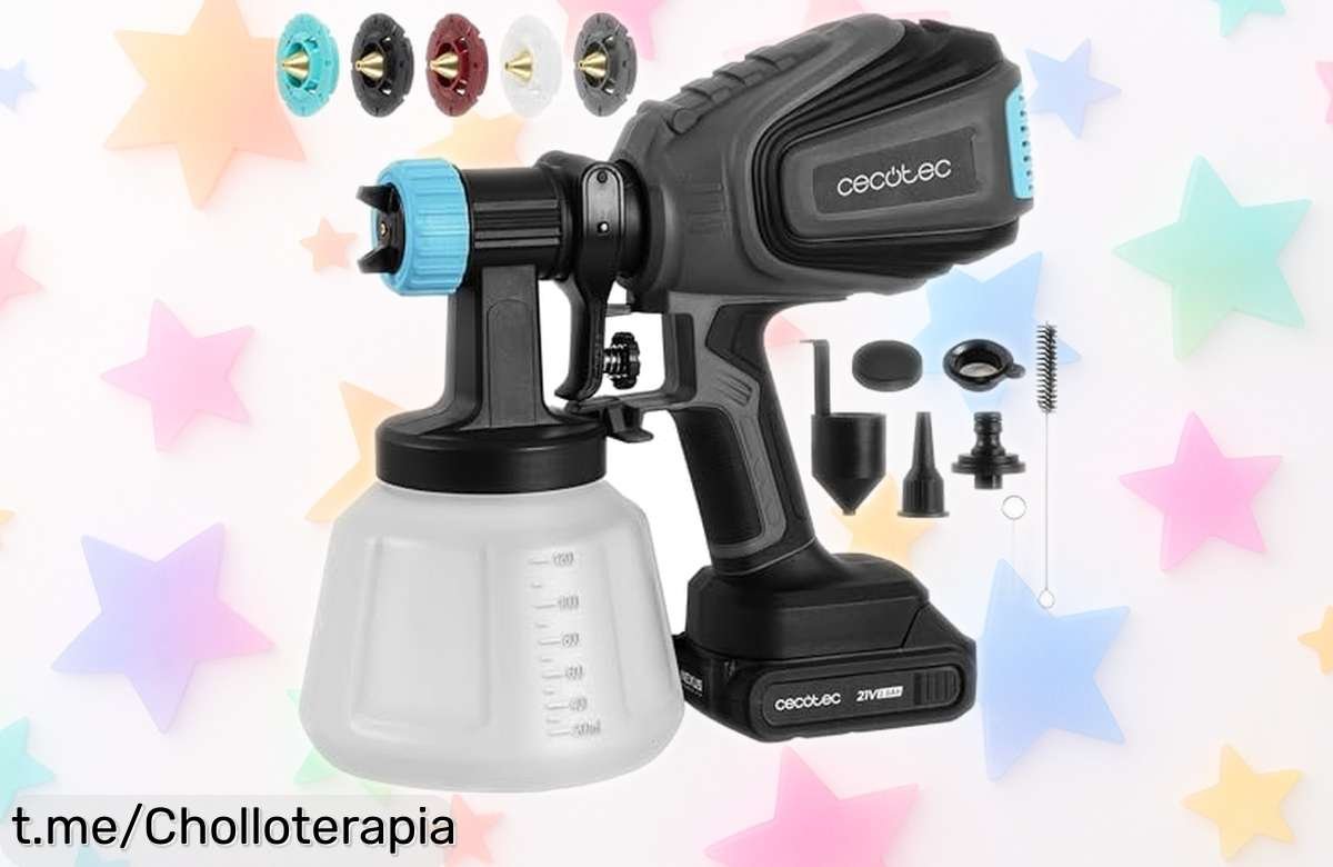 Pistola de pintura a batería Cecotec TotalPaint 4000 Liberty, transforma tu hogar con un precio loco ¡No te pierdas la oportunidad de ser el pintor que siempre soñaste!