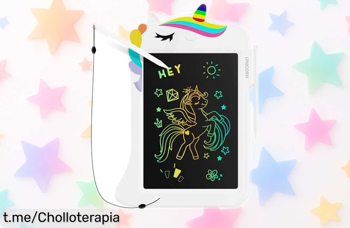 Pizarra LCD Genialba Unicornio para niños: el regalo perfecto que encanta y está a un precio regalado, ¡no dejes pasar esta oportunidad única!