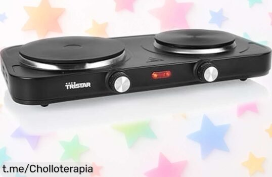 Placa de cocina portátil Tristar KP6152 con quemadores potentes a precio loco, perfecta para llevar tu comida y momentos de felicidad a cualquier lugar. ¡No te la pierdas!