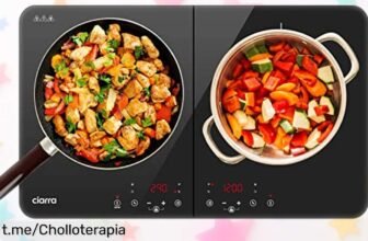 Placa de inducción portátil CIARRA CBTIH2, cocina rápido y seguro con dos fuegos potentes; ¡aprovecha este ofertón que no podrás dejar pasar!