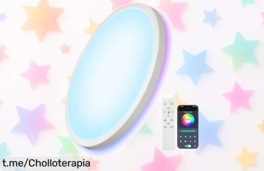Plafón LED redondo Comely de 28 cm, el iluminadorazo con mando a distancia que deslumbrará tu baño o cocina, ¡aprovecha esta bajada de precio ya y dale color a tu hogar!