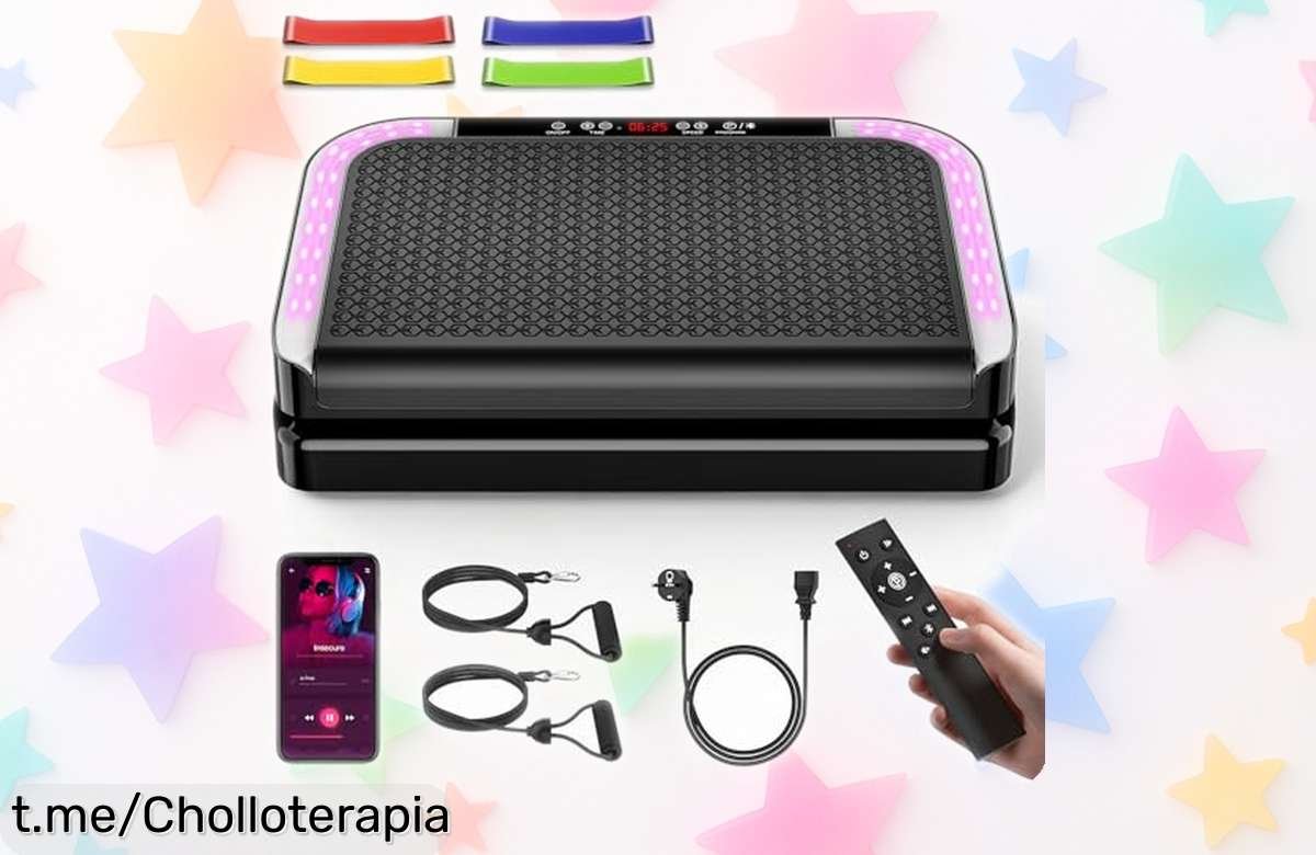 Plataforma vibratoria con 9 programas y altavoz Bluetooth, ¡súper chollo para entrenar y relajarte en casa sin esfuerzo! No dejes pasar esta oportunidad y exprime cada momento.