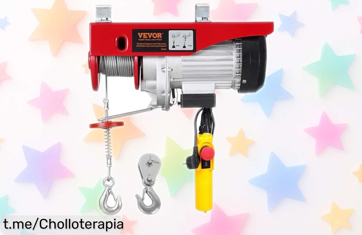 Polipasto eléctrico VEVOR con control remoto para levantar hasta 800 kg, ¡ofertón espectacular que no querrás dejar escapar! Aprovecha este chollo antes de que desaparezca.