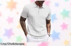 Polo de hombre COOFANDY con diseño clásico y tela fresca, ¡ofertón para lucir increíble en cualquier plan! No te pierdas esta ganga que elevará tu estilo al instante.