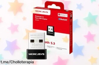 Potente adaptador USB nano Bluetooth 5.4 Mercusys para conectar 7 dispositivos y disfrutar de una señal superestable, ¡ofertón que desaparecerá rápido!