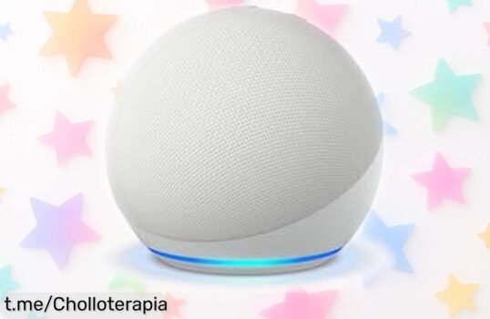 Potente altavoz inteligente Echo Dot de última generación con Alexa, lleva tu música y pódcast favoritos a casa por un precio increíble que no puedes dejar pasar.