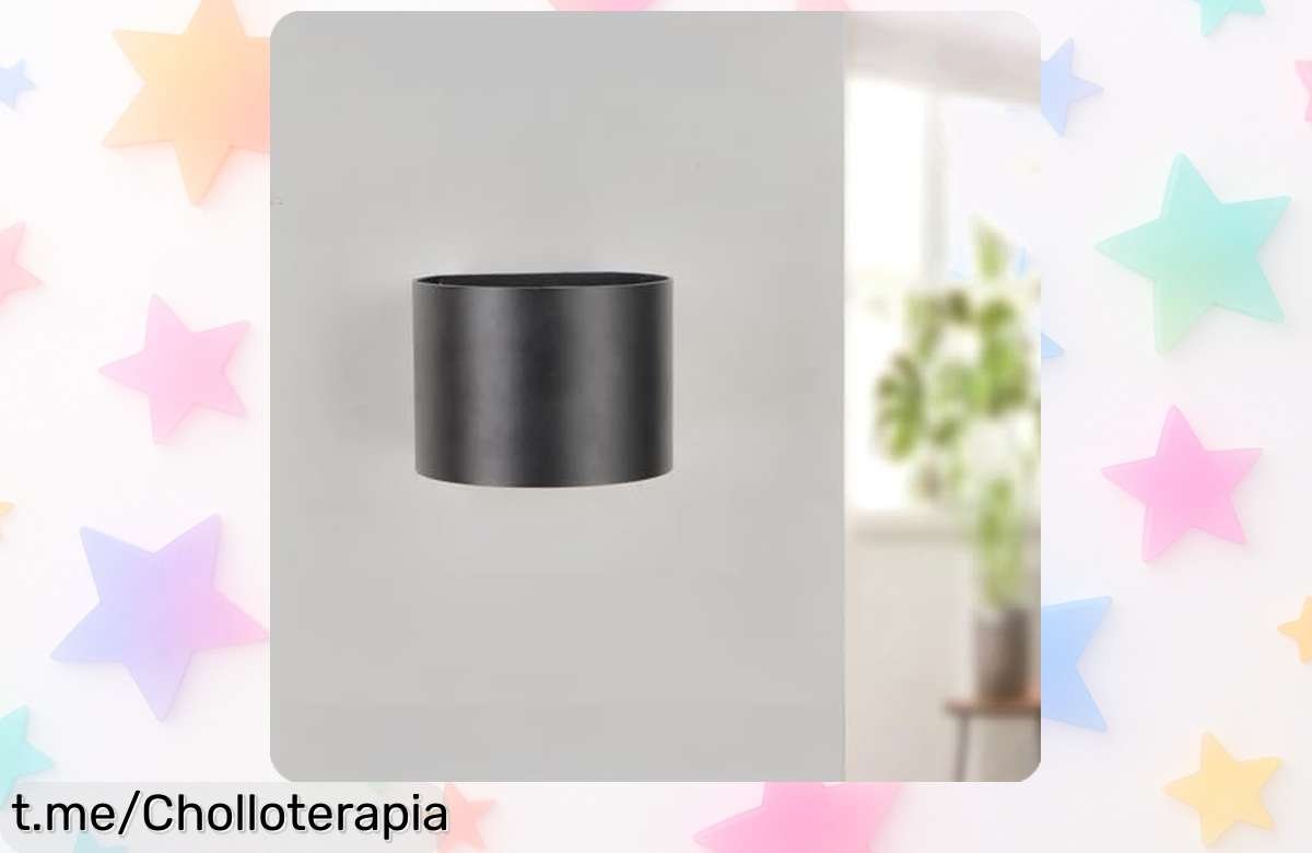 Potente aplique de pared LED regulable M Ledme Black Round 12W para iluminar tu jardín con un precio de escándalo que no puedes dejar escapar, dale vida a tu espacio ahora mismo.