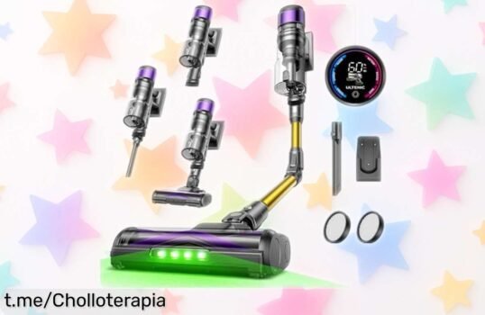 Potente aspiradora escoba sin cable Ultenic U20, ¡cepillo antienredos y brazo flexible! Aprovecha este ofertón alucinante y despídete de los pelos de mascotas ya mismo.