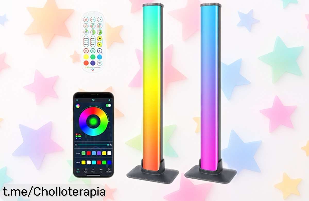 Potente barra de luz LED RGB regulable para tu habitación: ambienta con ritmo y a un precio rebajado, no te quedes sin la magia en tu hogar. ¡Hazla tuya ahora!