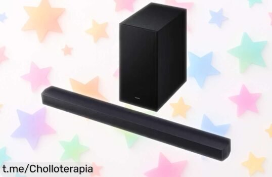 Potente barra de sonido Samsung HWB450 con subwoofer inalámbrico a un precio que flipas, ¡no te quedes sin el mejor sonido para tus momentos en casa!
