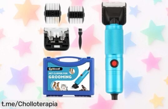 Potente cortapelos CGOLDENWALL para perros, súper silencioso y con cuchillas cerámicas; ¡ofertón único para mimar a tu peludo amigo antes de que se agote!