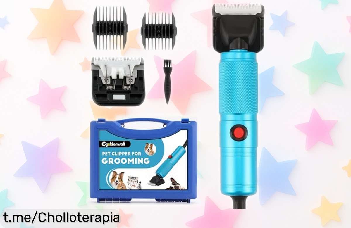 Potente cortapelos CGOLDENWALL para perros, súper silencioso y con cuchillas cerámicas; ¡ofertón único para mimar a tu peludo amigo antes de que se agote!