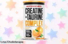 Potente creatina en polvo Nutragenics 500g con taurina de calidad top a precio escandaloso, ¡no te quedes sin la energía que tus entrenos necesitan!