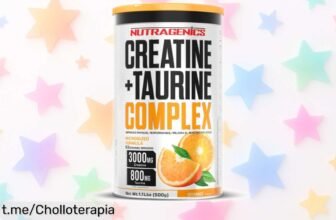 Potente creatina en polvo Nutragenics 500g con taurina de calidad top a precio escandaloso, ¡no te quedes sin la energía que tus entrenos necesitan!
