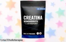 Potente creatina monohidratada en polvo de alta calidad, 500g para tus entrenos: ¡gran chollo con mezcla rápida y sin grumos que no querrás dejar pasar!